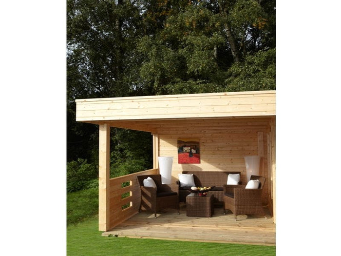 Wolff Finnhaus Flachdachhaus Maja 40-B/2 mit Terasse 350 cm