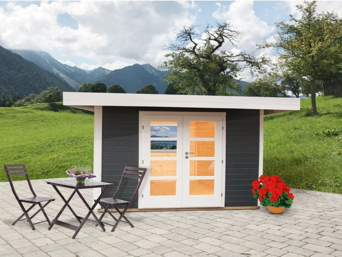 Wolff Finnhaus Flachdachhaus Relax C in anthrazit