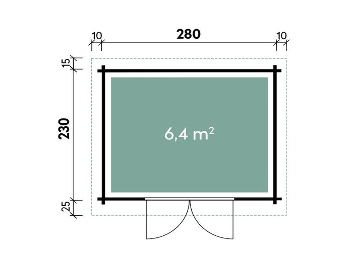 Wolff Finnhaus Garde 2823, 40 mm, inkl. Fußboden