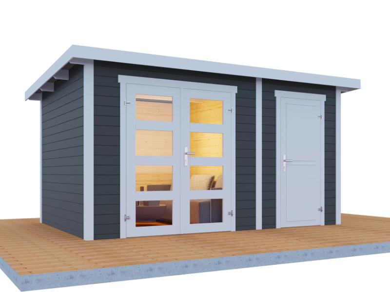 Wolff Finnhaus Gartenhaus Borge 3825 28, Anthrazit