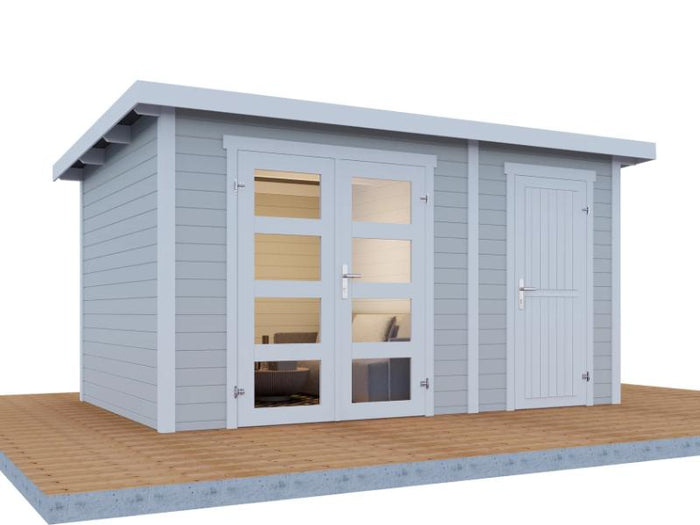 Wolff Finnhaus Gartenhaus Borge 3825 28, Hellgrau