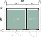 Wolff Finnhaus Gartenhaus Borge 3825 28, hellgrau, inkl. Fußboden