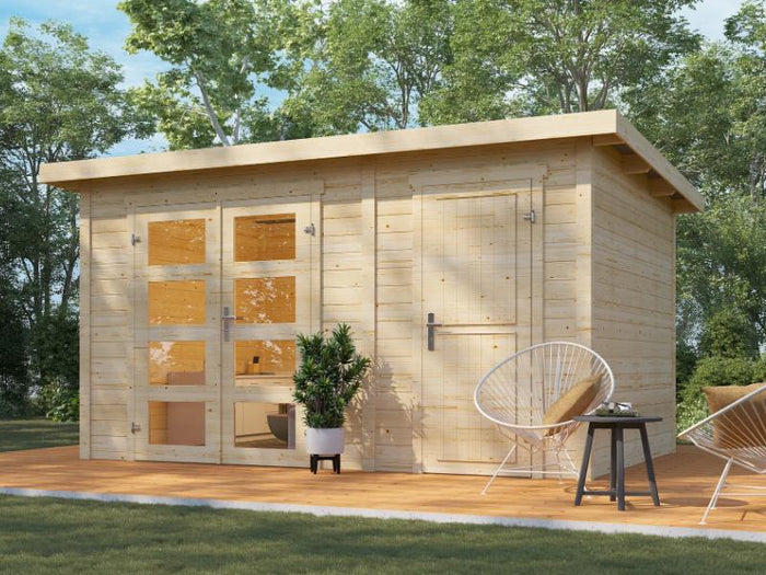 Wolff Finnhaus Gartenhaus Borge 3825 28, inkl. Fußboden