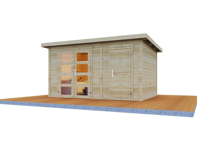 Wolff Finnhaus Gartenhaus Borge 3825 28, inkl. Fußboden