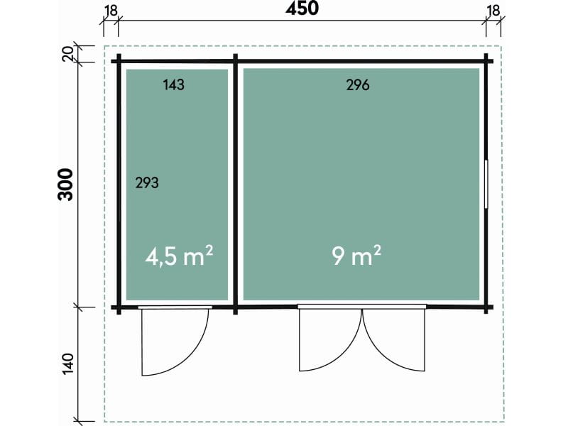 Wolff Finnhaus Gartenhaus Caro 34 XL