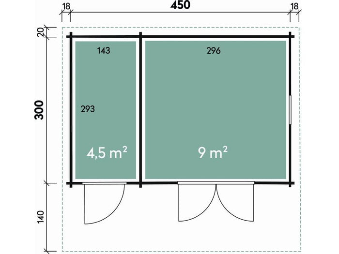 Wolff Finnhaus Gartenhaus Caro 34 XL