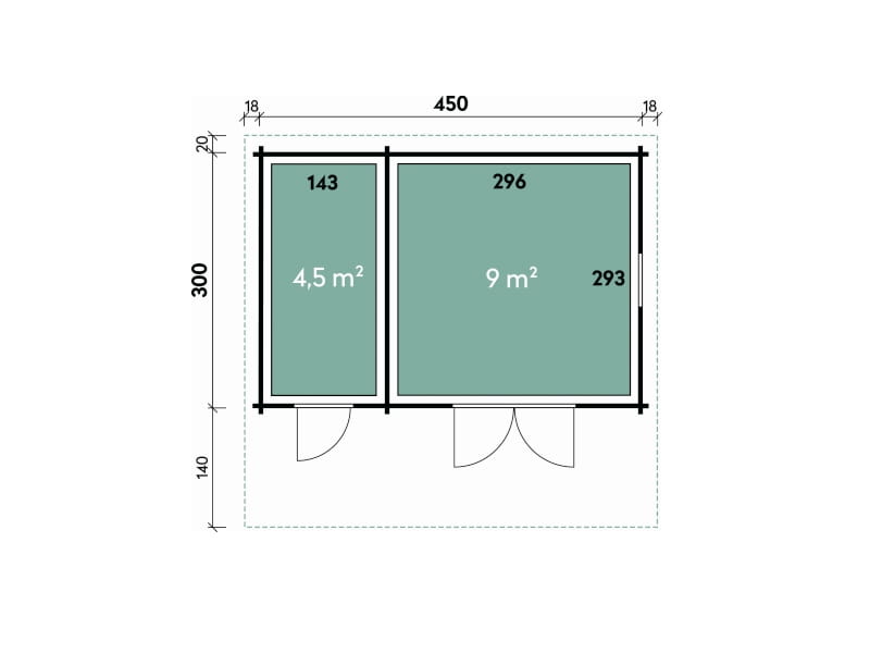 Wolff Finnhaus Gartenhaus Caro 34