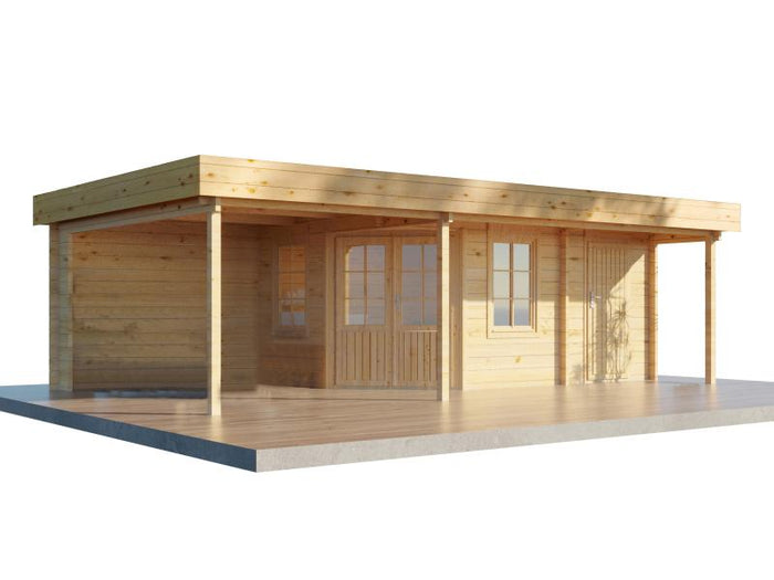 Wolff Finnhaus Gartenhaus Gunda 7238, 40 mm, inkl. Fußboden