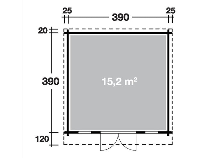 Wolff Finnhaus Gartenhaus Hammerfest 70-C