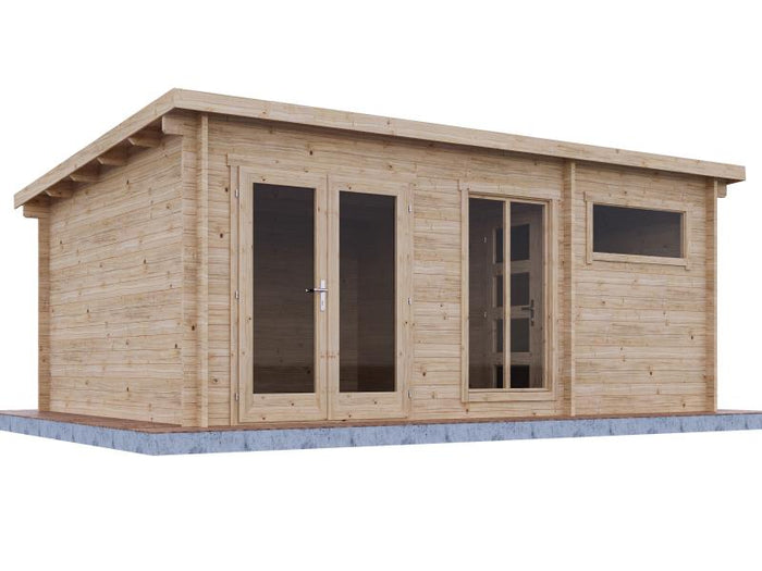 Wolff Finnhaus Gartenhaus Hidda 5536, 44 mm, inkl. Fußboden