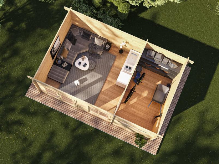 Wolff Finnhaus Gartenhaus Hidda 5536, 44 mm