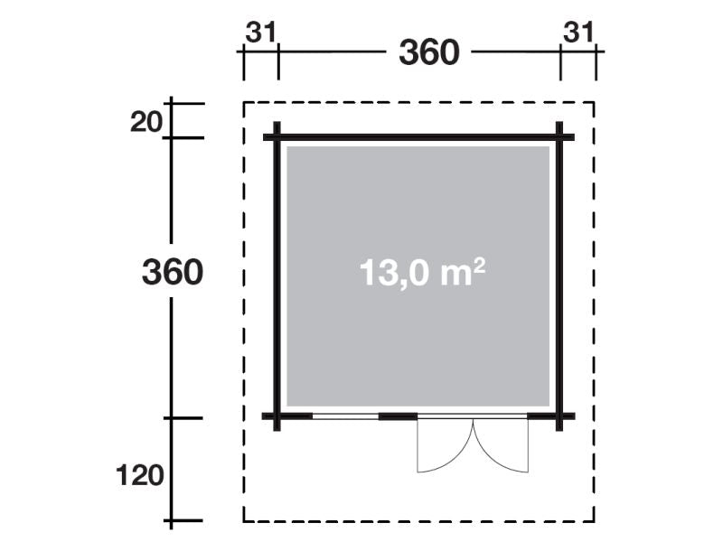 Wolff Finnhaus Gartenhaus Lisa 44-A XL