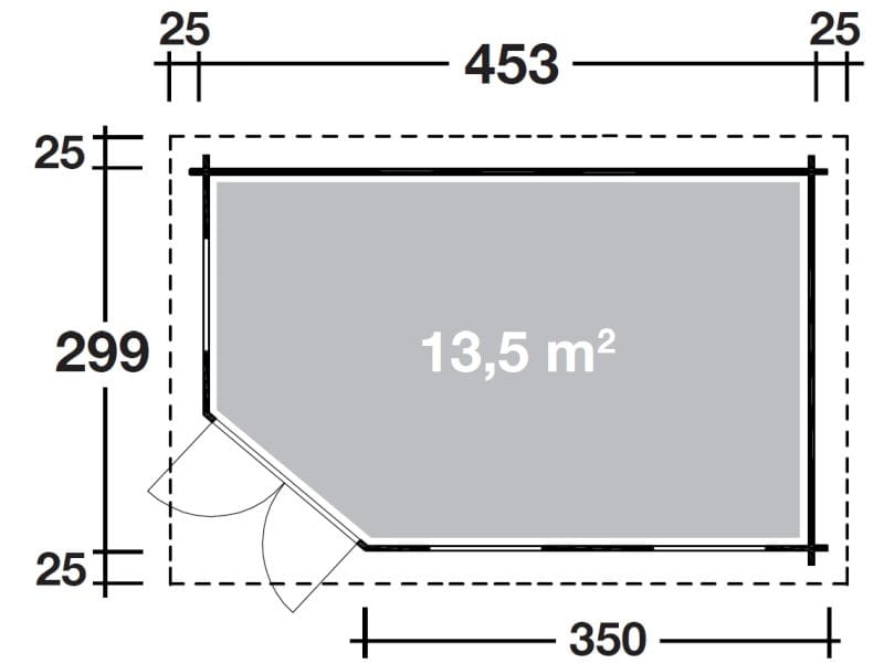 Wolff Finnhaus Gartenhaus Maja 40-B/1-Raum