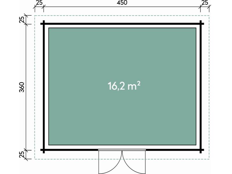 Wolff Finnhaus Gartenhaus Malmö 44-D XL