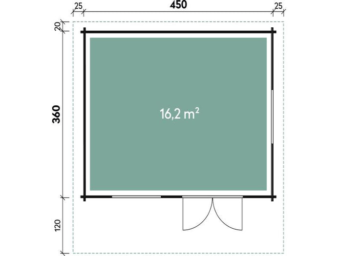 Wolff Finnhaus Gartenhaus Nordkap 44-D XL