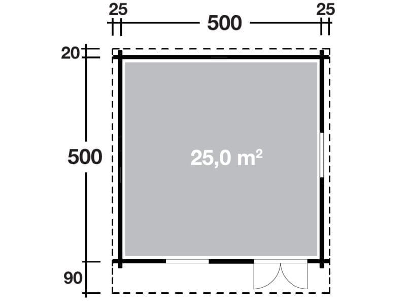 Wolff Finnhaus Gartenhaus Nordkap 70-F XL