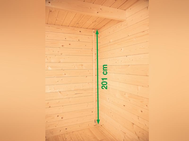 Wolff Finnhaus Gartenhaus Pulti 34-B Typ 5 mit SD A, naturbelassen