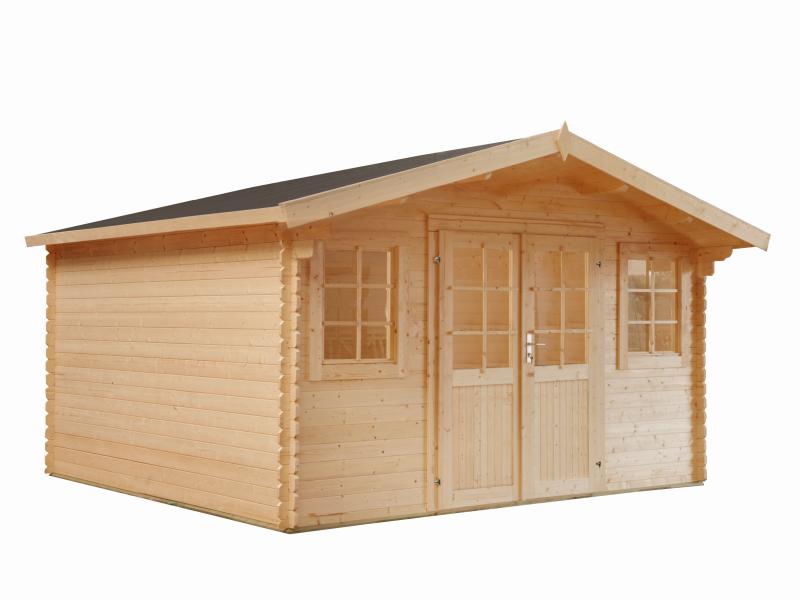 Wolff Finnhaus Gartenhaus Rotterdam Klassik naturbelassen, inkl. Fußboden