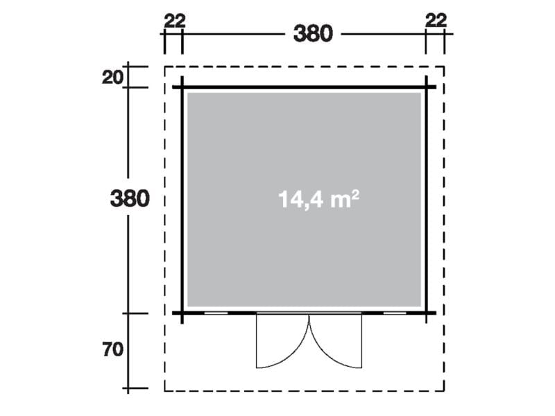 Wolff Finnhaus Gartenhaus Rotterdam Klassik naturbelassen, inkl. Fußboden