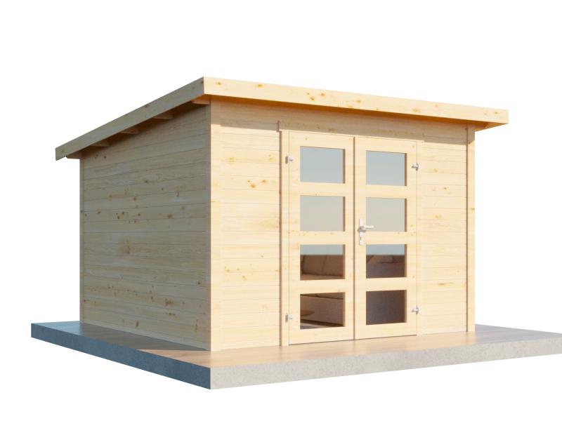 Wolff Finnhaus Gartenhaus Thies 2929, 28 mm, inkl. Fußboden