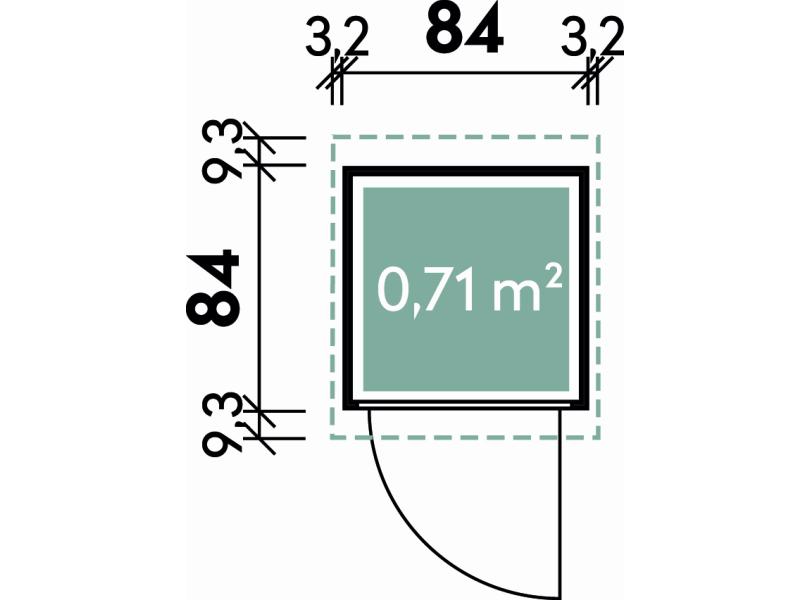 Wolff Finnhaus Geräteschrank 20 - A natur
