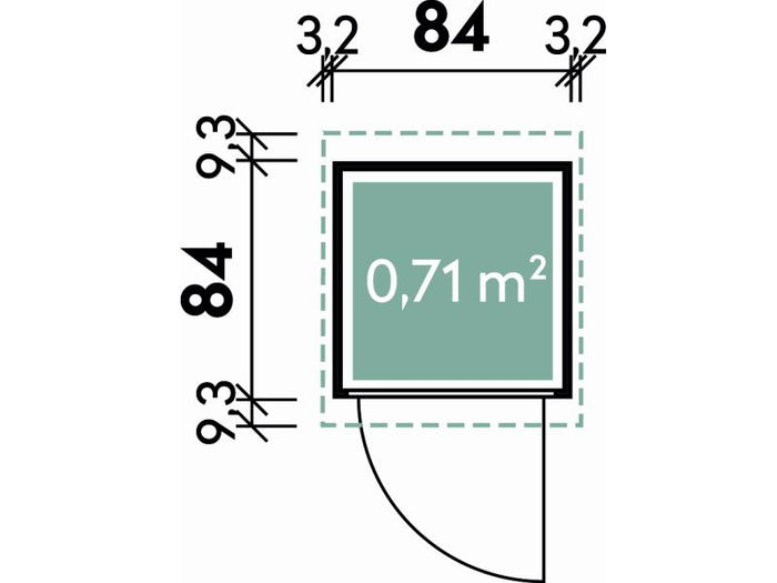 Wolff Finnhaus Geräteschrank 20 - A natur
