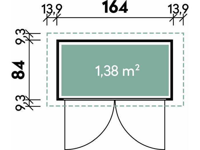 Wolff Finnhaus Geräteschrank 20 - B natur