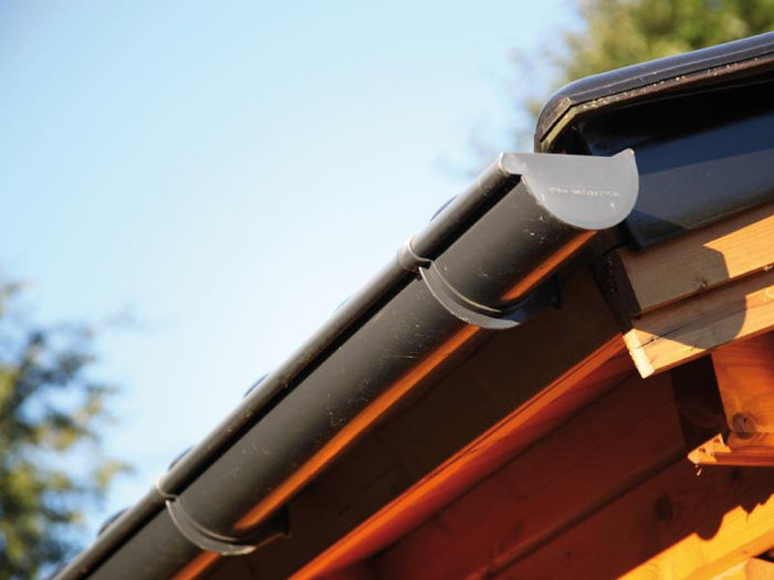 Wolff Finnhaus Kunstoffrinne für WPC Gartenhaus B