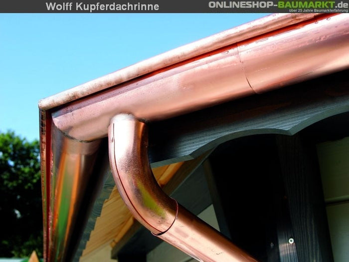 Wolff Finnhaus Kupferdachrinne Anna mit Kette