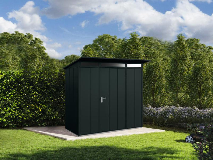 Wolff Finnhaus Metall-Gerätehaus Fascinato 2411,  schwarz,  1 flg