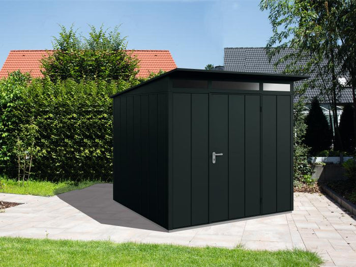 Wolff Finnhaus Metall-Gerätehaus Fascinato 2424,  schwarz,  1 flg