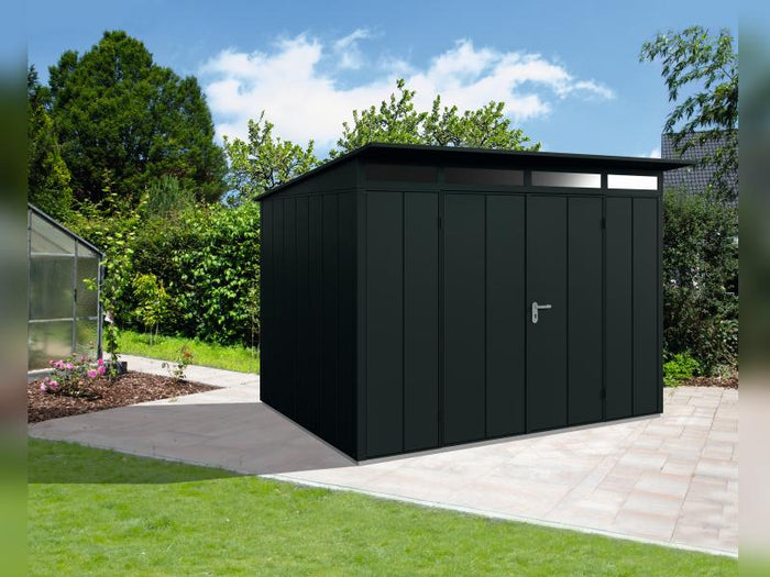 Wolff Finnhaus Metall-Gerätehaus Fascinato 3024,  schwarz,  2 flg