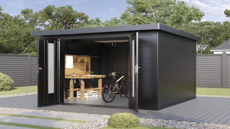 Wolff Finnhaus Metallgartenhaus Eirik 3030, Anthrazit