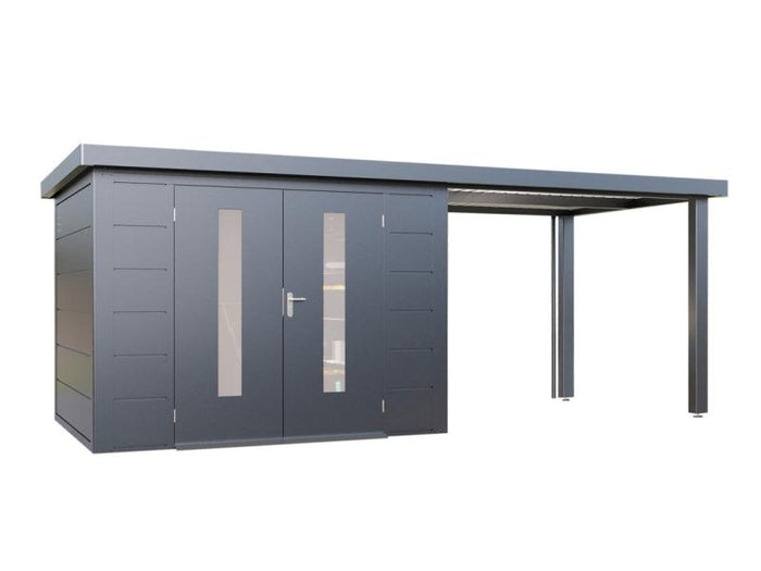 Wolff Finnhaus Metallgartenhaus Elvar 6024, Anthrazit