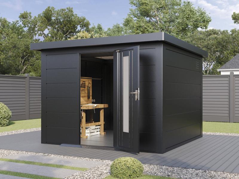 Wolff Finnhaus Metallgartenhaus Hakon 3030, Anthrazit, 1 flg