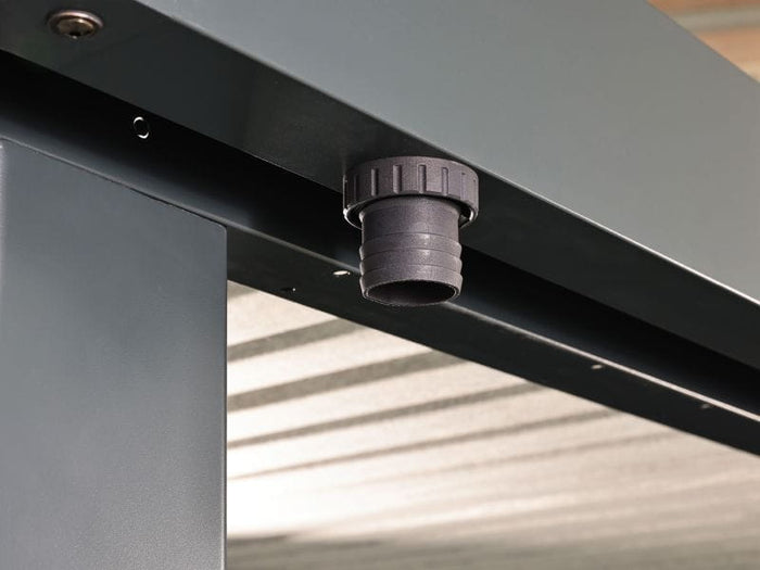 Wolff Finnhaus Metallgartenhaus Thorin 3924, Anthrazit, 1 flg, inkl. Seitendach 1,50 m rechts