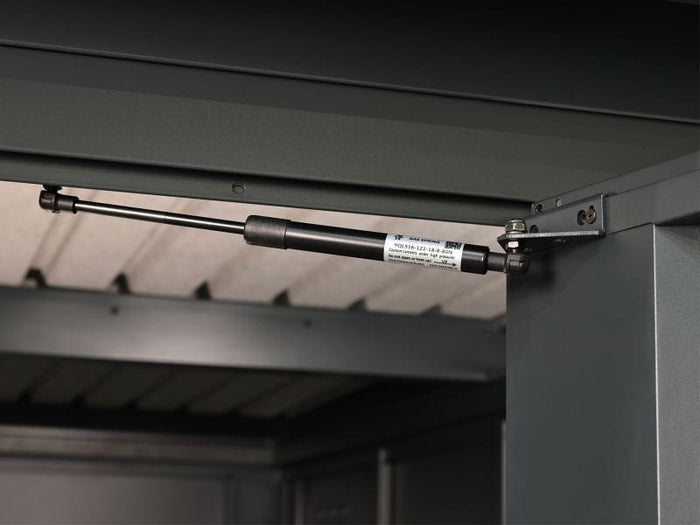 Wolff Finnhaus Metallgartenhaus Thorin 6030, Anthrazit, 1 flg, inkl. Seitendach links 3 m