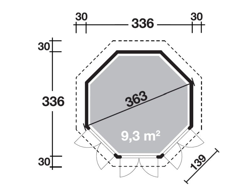 Wolff Finnhaus Pavillon Ibiza 42-A natur