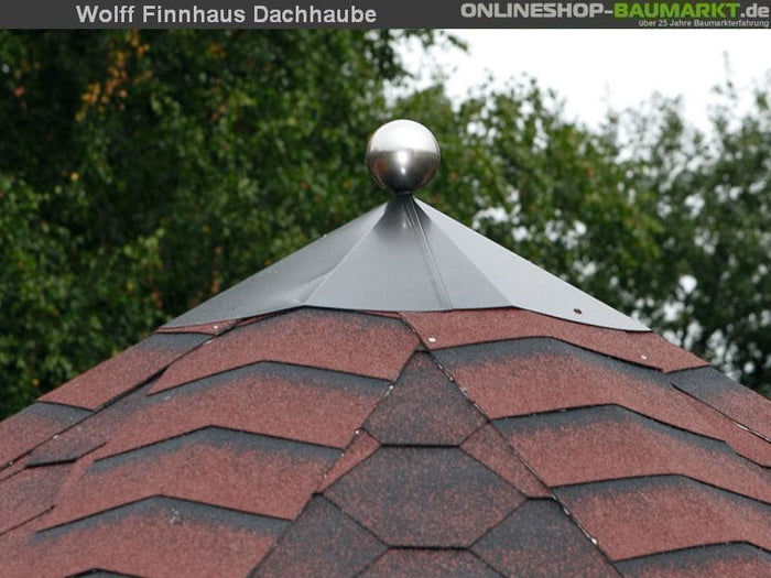 Wolff Finnhaus Pavillon Milano 3.0 natur 3 x 3 m inkl. schwarze Dachschindeln