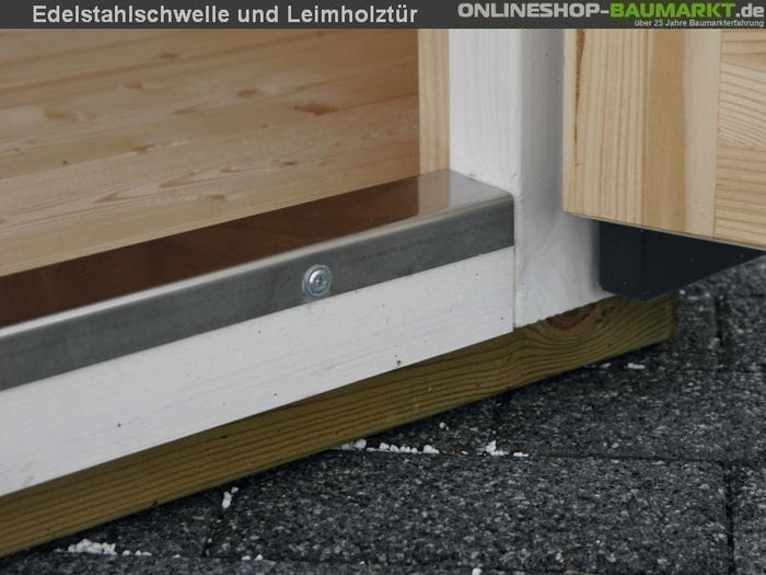 Wolff Finnhaus Pavillon Milano 3.0 natur 3 x 3 m inkl. schwarze Dachschindeln