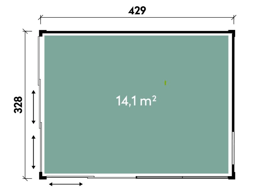 Wolff Finnhaus Pultdachhaus Finn Cube 4x3 Typ 1 ISO, Kiefer
