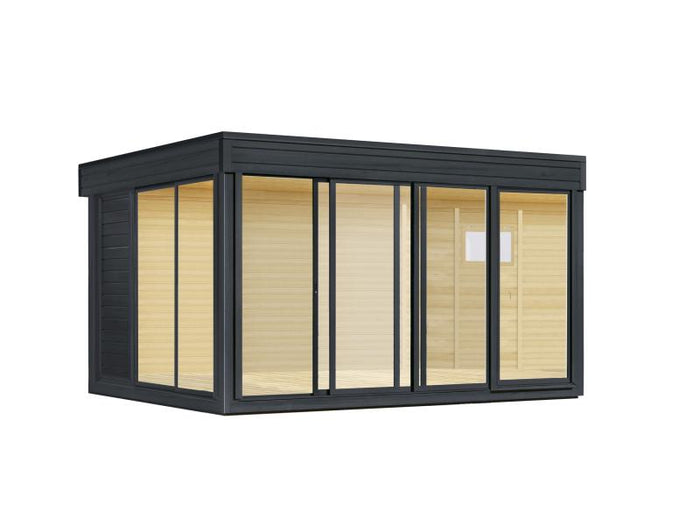 Wolff Finnhaus Pultdachhaus Finn Cube 4x3 Typ 2 ISO Anthrazit