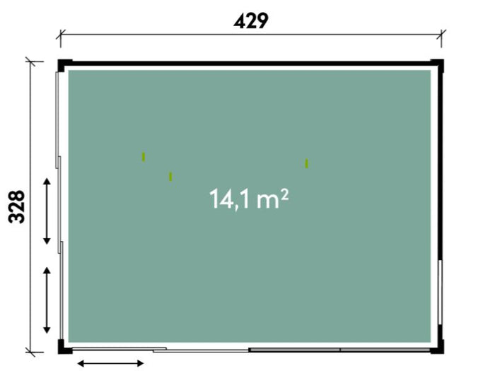 Wolff Finnhaus Pultdachhaus Finn Cube 4x3 Typ 2 ISO Anthrazit