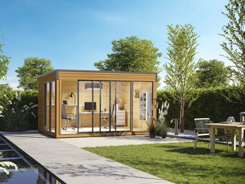 Wolff Finnhaus Pultdachhaus Finn Cube 4x3 Typ 2 ISO Kiefer