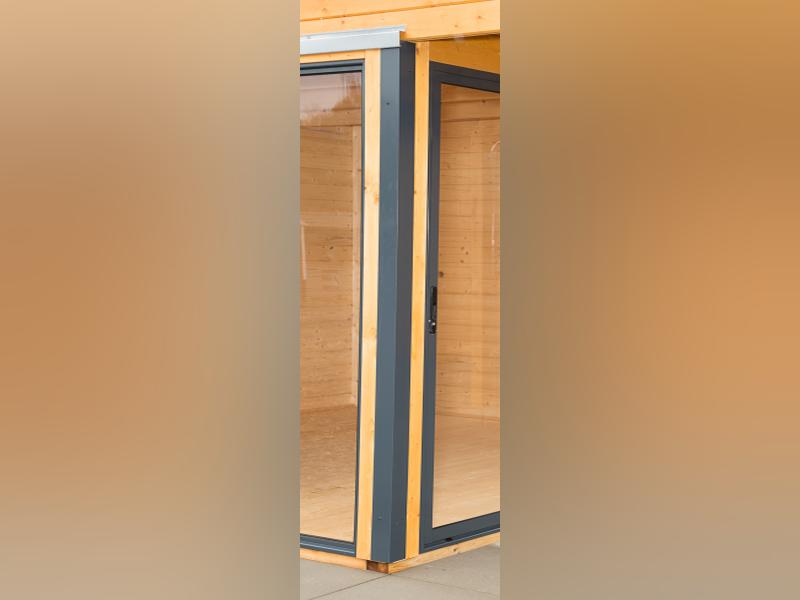 Wolff Finnhaus Pultdachhaus Studio 44-D mit Seitendach, natur