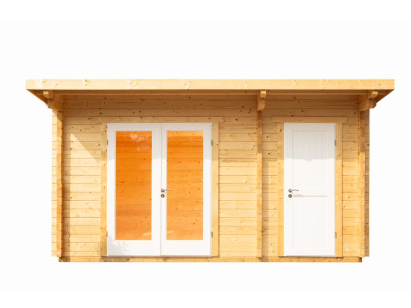 Wolff Finnhaus Pultdachhaus Trondheim 44-D XL 2-Raum naturbelassen