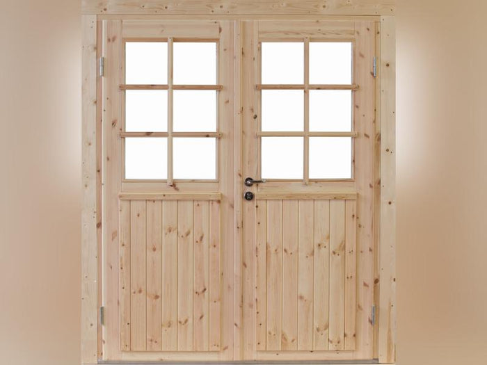 Wolff Finnhaus Pulti 34-B Typ 1 mit SD A und Vollholz-Tür naturbelassen