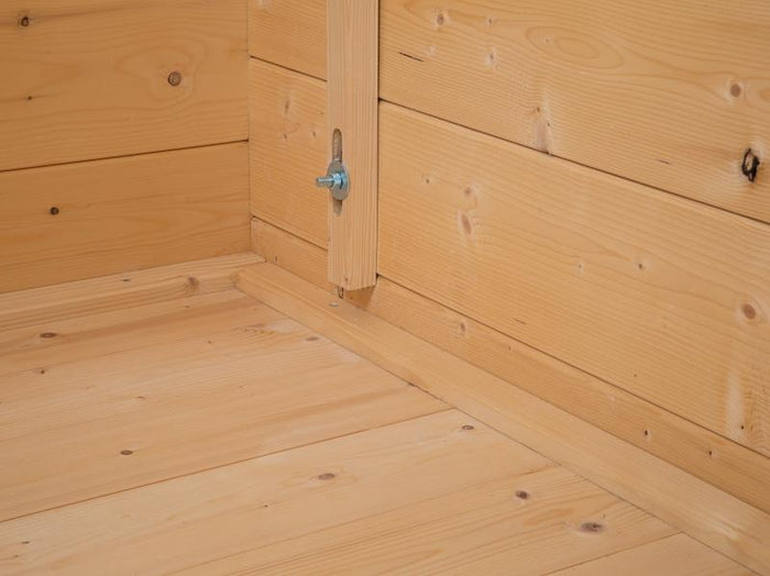 Wolff Finnhaus Pulti 34-B Typ 1 mit SD A und Vollholz-Tür naturbelassen