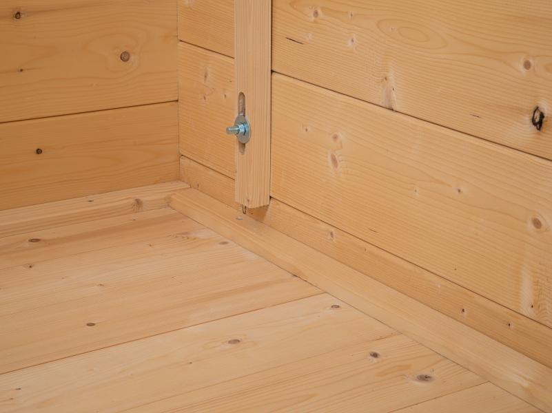 Wolff Finnhaus Pulti 34-B Typ 1 mit SD A und Vollholz-Tür naturbelassen