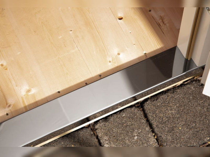 Wolff Finnhaus Pulti 34-B Typ 2 mit Halbglas-Tür naturbelassen